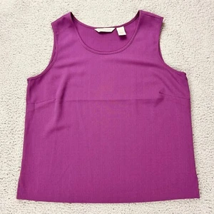 Drapers & Damons Womens Size Large Pullover Sleeveless Top Shirt Purple - Picture 1 of 8