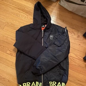 BRAINDEAD X CONVERSE BOMBER JACKET 10008773-A01 BLACK MEN'S SzM Thermal $200 - Picture 1 of 7