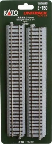 Kato HO Scale ~New 2025~ UniTrack ~ 246mm 9 3/4 Inch Straight Track (4pcs) 2-150 - Image 1 of 1
