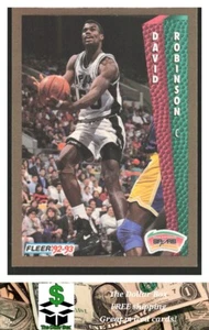 1992-93 Fleer #207 David Robinson - San Antonio Spurs - Picture 1 of 2
