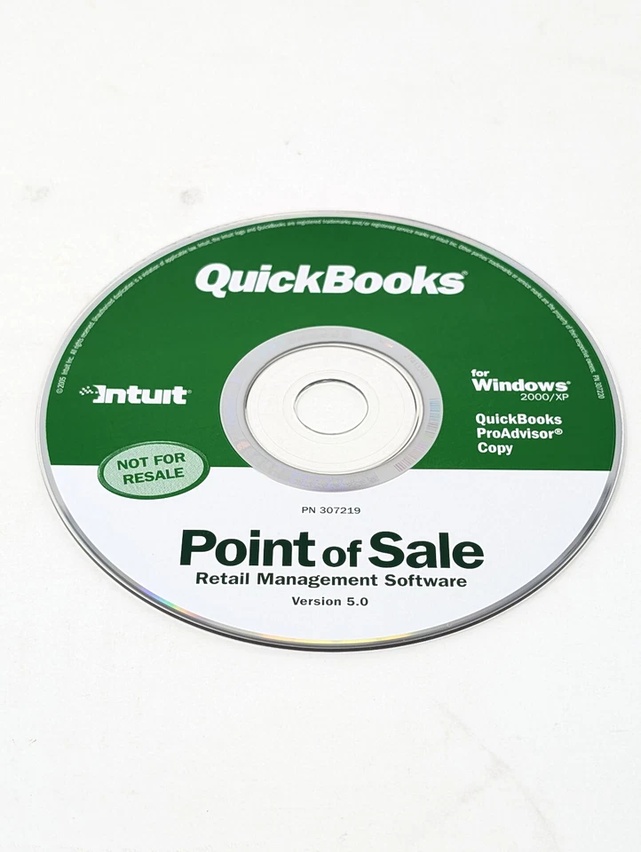 Intuit Quickbooks Point of Sale v 5.0 POS for Windows 2000/XP Disc Only No Key - Image 1 of 2