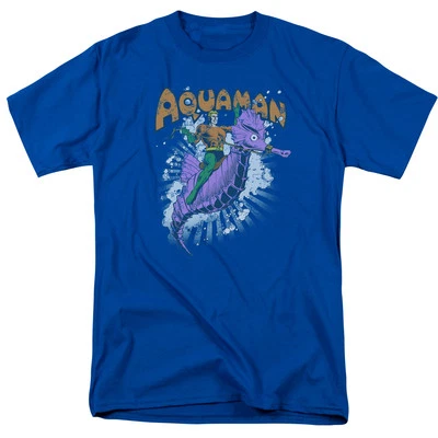 DC COMICS AQUAMAN RIDE FREE Licensed Adult Men's Graphic Tee Shirt SM-5XL - Image 1 of 2