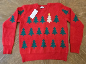 Krush Kandy Boutique Christmas Sweater SM Sequins Sparkly Xmas Trees Holiday Red - Picture 1 of 7