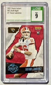 2021 Instant NFL Draft TREVOR LAWRENCE Rookie CSG 9 MINT ! Jaguars Football - Picture 1 of 3