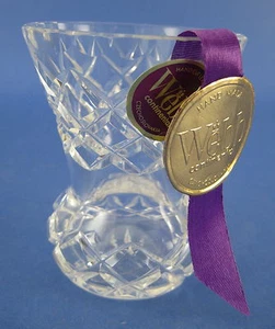 Soporte de palillo de dientes de cristal de plomo cortado a mano Webb Checoslovaquia nuevo de lote antiguo - Imagen 1 de 6