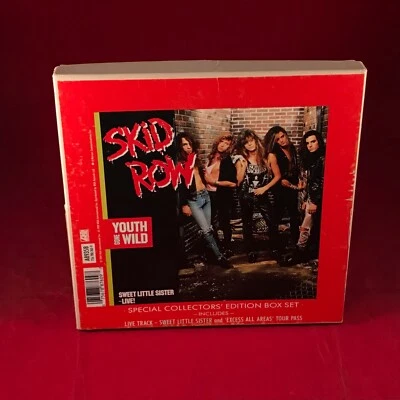 SKID ROW Youth Gone Wild 1989 UK 7" vinyl single BOX set + Tour pass 45 original - Image 1 of 4