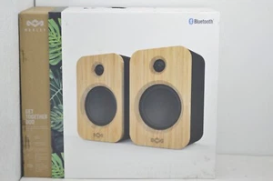 House of Marley Get Together Duo Bluetooth Wireless Bookshelf Speakers - Picture 1 of 8