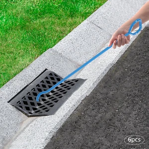 6Pcs 200kg/440.92 lbs Versatile Manhole Cover Hook Tool Lifting Hooks Tool Hook - Picture 1 of 13