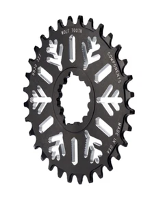 Wolf Tooth Drop-Stop Schneeflocke Kettenblatt - 30T schwarz offene Box - Bild 1 von 1