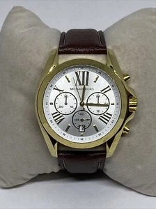Michael Kors Bradshaw MK5743 Women Brown Leather Analog Dial Quartz Watch VK693 - Picture 1 of 12