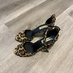 Steve Madden Cheetah Print Platform Heels Size 7.5m - Picture 1 of 3