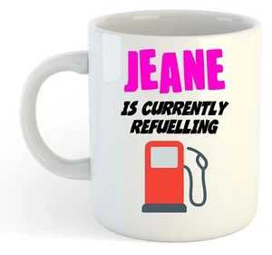 Jeane Es Actualmente Reabastecimiento Taza Rosa - Divertido,Regalo,Nombre, - Imagen 1 de 1