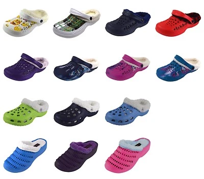 Clogs gefüttert Hausschuhe Pantoletten Bunt Gr. 36,37,38,39,40,41 - Bild 1 von 4