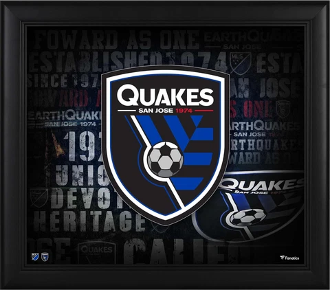 San Jose Earthquakes Framed 15" x 17" Team Heritage Collage Cover