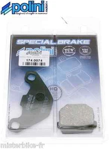 Jeu 2 Plaquette Frein Avant Polini Organique KAWASAKI KDX 125 SR , 1990 - 2003 - Imagen 1 de 2