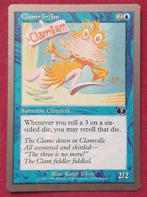 Magic The Gathering UNGLUED CLAM-I-AM blue card MTG - Image 1 of 2