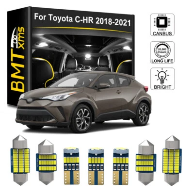 For Toyota C-HR CHR 2018 - 2021 White LED Interior Lights 10pcs Package + TOOL Foto 1 de 4