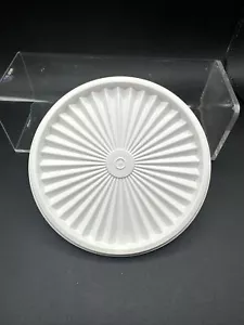 Vintage Tupperware weißer Servalierkanister Ersatzdeckel rund #808 6,5 Zoll - Bild 1 von 2