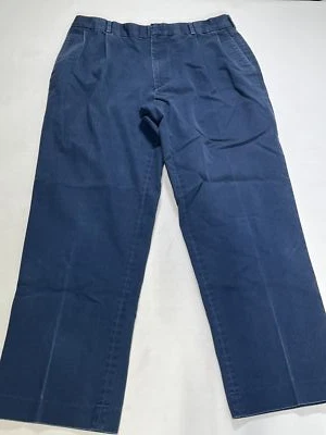 Mens Lands End Traditional Fit blue Khakis Size 36x30 EUC - Image 1 of 4