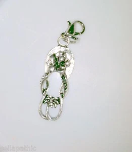 Sandale tropische Palme Hibiskus Hawaii tibetisches Silber Charm Lesezeichen Armband - Bild 1 von 2