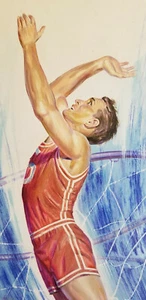 JOE LITTLE Original ART ILLUSTRATION Virginia Tech vs Toledo NCAA 1968 program - Picture 1 of 7