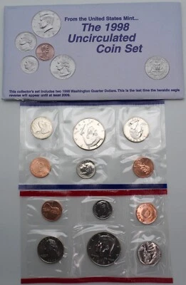 1998 - P&D Uncirculated US Mint Coin Set in OGP - Image 1 of 4