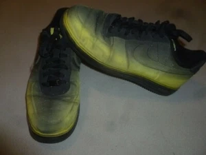 NIKE LUNAR FORCE 1 VT 599499-700 SHOES MESH SONIC YELLOW BLACK SIZE 12 MENS >> - Picture 1 of 8