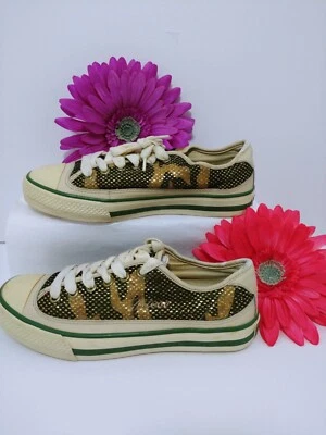 Zapatillas Mujer Guess Verde Camuflaje Brillo Talla 7  Foto 1 de 4