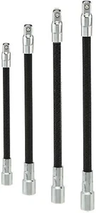 4 piezas 1/4"" y 3/8"" DR. Juego de barras de extensión de zócalo flexible 6"" 8"" 10"" 12"" trinquete flexible - Imagen 1 de 1