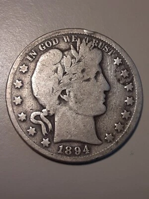 1894-O Barber Half Dollar US 5ew Orleans Mint (#2j-5979-F14) Rim Ding - Image 1 of 2