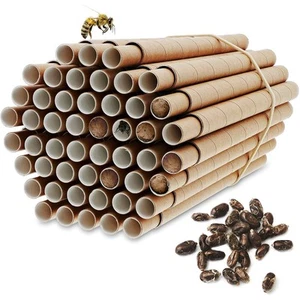 100x Mason Bee Nesting Tubes Refills and Inserts Cardboard 8mm & 10mm 50 Each - Picture 1 of 9