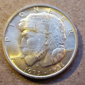 1936 ELGIN CLASSIC COMMEMORATIVE SILVER HALF DOLLAR. HIGH GRADE. - Picture 1 of 2