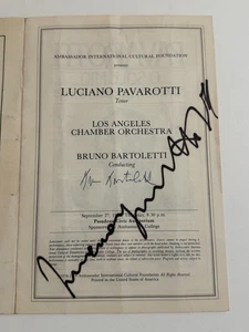 Luciano Pavarotti 1979 Signed Performance Program Los Angeles Orchestra original - Picture 1 of 9