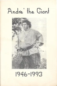 ANDRE THE GIANT ORIGINAL MEMORY PROGRAM 1993 "A TRAVLER COMING HOME" 1993 "RARE" - Picture 1 of 3