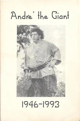 ANDRE THE GIANT ORIGINAL MEMORY PROGRAM 1993 "A TRAVLER COMING HOME" 1993 "RARE" - Image 1 of 3