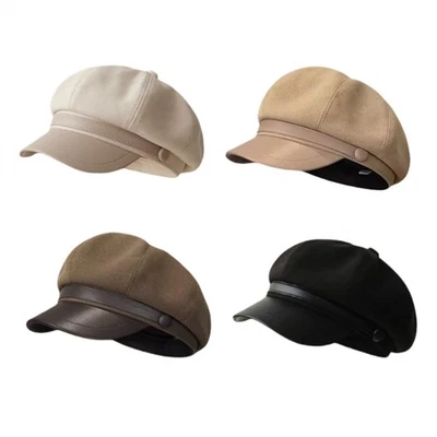 Fashion Fall Winter Womens Beret Bonnet Hat Octagonal Newsboy Casual Painter Cap - Image 1 of 4