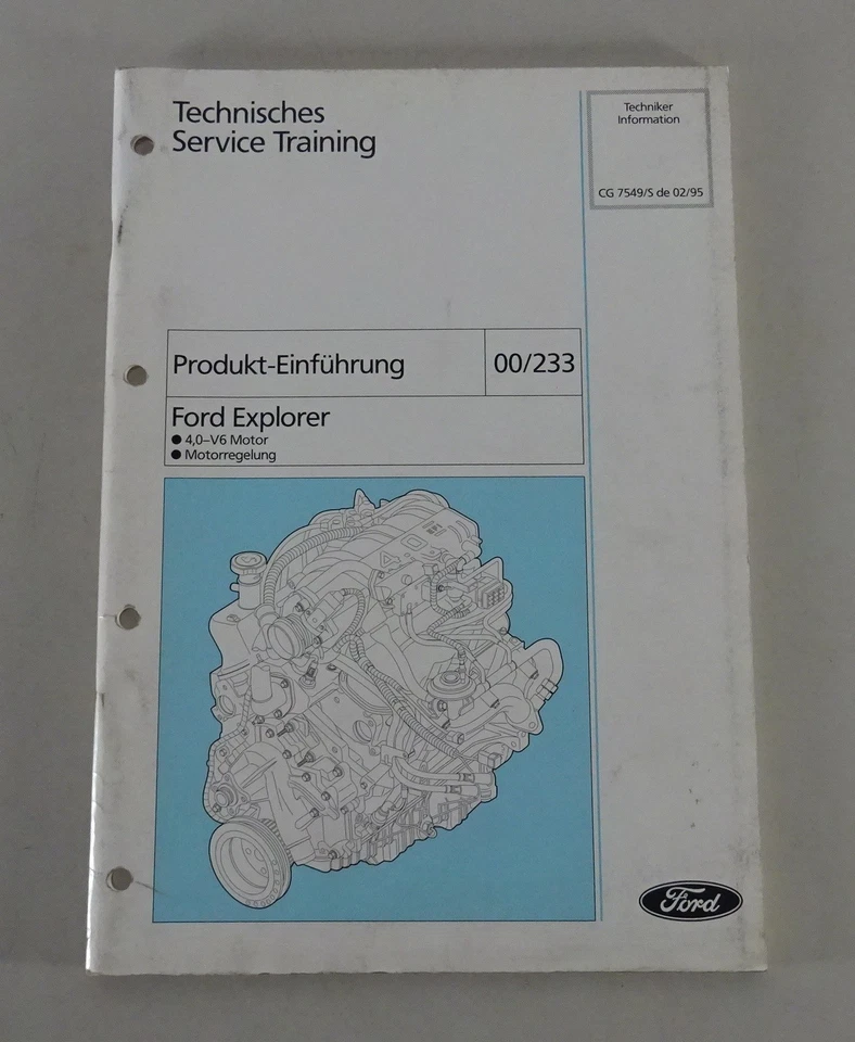 Service Training Produkt Einführung Ford Explorer 4,0 V6 Motor Regelung, 02/1995 - Bild 1 von 1