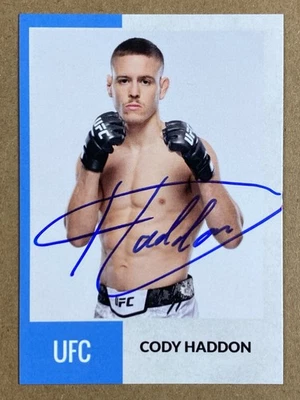 TARJETA COLECCIONABLE RETRATO AUTÓGRAFO UFC/MMA STAR-CODY HADDON 2025 Foto 1 de 2