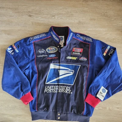 Chaqueta de carreras vintage NASCAR servicio postal de los Estados Unidos USPS talla M nueva con etiquetas Foto 1 de 4