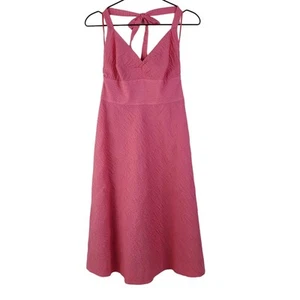 NUEVO J. Vestido halter rosa 100 % algodón Crew Factory para mujer hasta la rodilla talla 0 - Imagen 1 de 8