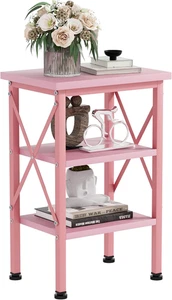 VECELO Modern Nightstands X-Design Side End Table Night Stand with Storage Shelf - Picture 1 of 12