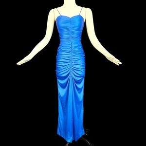 Vintage 1970s Dress Frederick's of Hollywood Cocktail Spaghetti Strap Front Slit - Picture 1 of 14