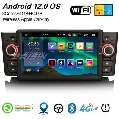 64GB Navi 8-Kern Android 13 Autoradio CarPlay DAB+ WiFi BT 5.0 Fiat Punto/Linea - Bild 1 von 4