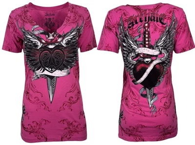 Archaic By Affliction Women's T-shirt Torn Heart - Image 1 of 4