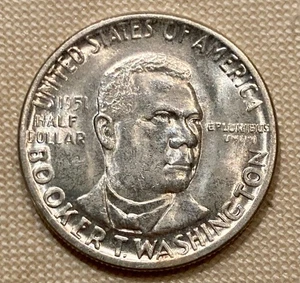 Very Good BU 1951 P Booker T Washington Commemorative Half Dollar - Picture 1 of 4