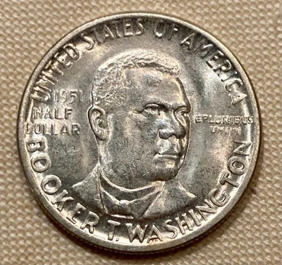 Very Good BU 1951 P Booker T Washington Commemorative Half Dollar - Image 1 of 4
