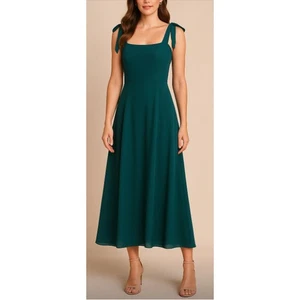 Lulu’s Emerald Green Tie Strap Maxi Dress Women’s Size Large NWT - Picture 1 of 11