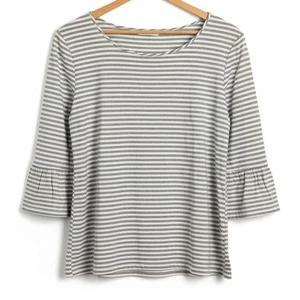 Southern Tide Womens M Nautical Coastal Preppy Boho Striped Bell Sleeve Blouse - Picture 1 of 10