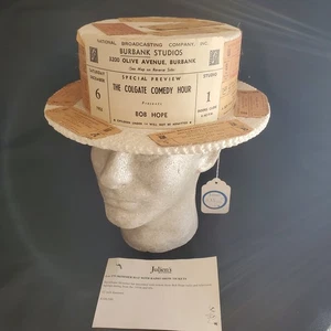 Bob Hope Estate Bootsfahrer Skimmer Mütze mit Radio Show Tickets Juliens Auktion 2008 - Bild 1 von 9
