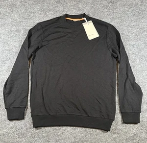 Icebreaker Men’s Small Sweatshirt Shifter Black 100% Wool Crew Neck NWT - Picture 1 of 8